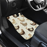 Cute Rooster Chicken Cock Front And Back Car Mats