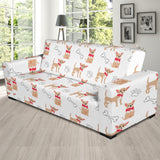 Chihuahua Bone Paw Pattern Sofa Slipcover