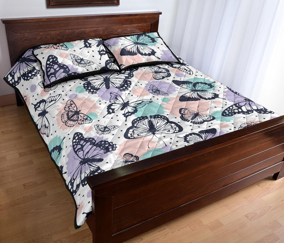 Butterfly pattern Quilt Bed Set