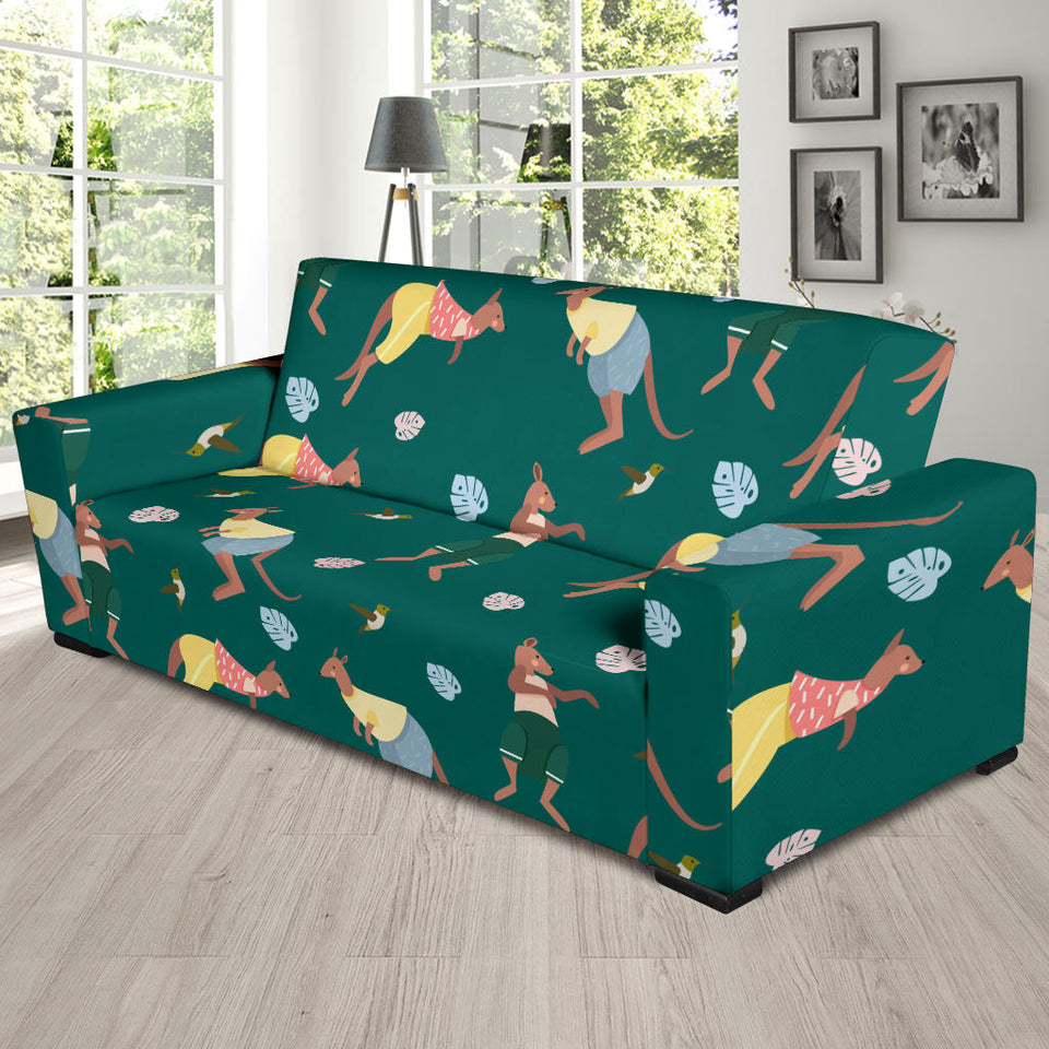 Kangaroo Leaves Pattern Sofa Slipcover