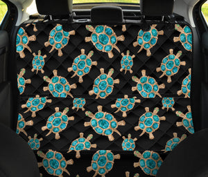 Sea Turtle Blue Stone Pattern Dog Car Seat Covers