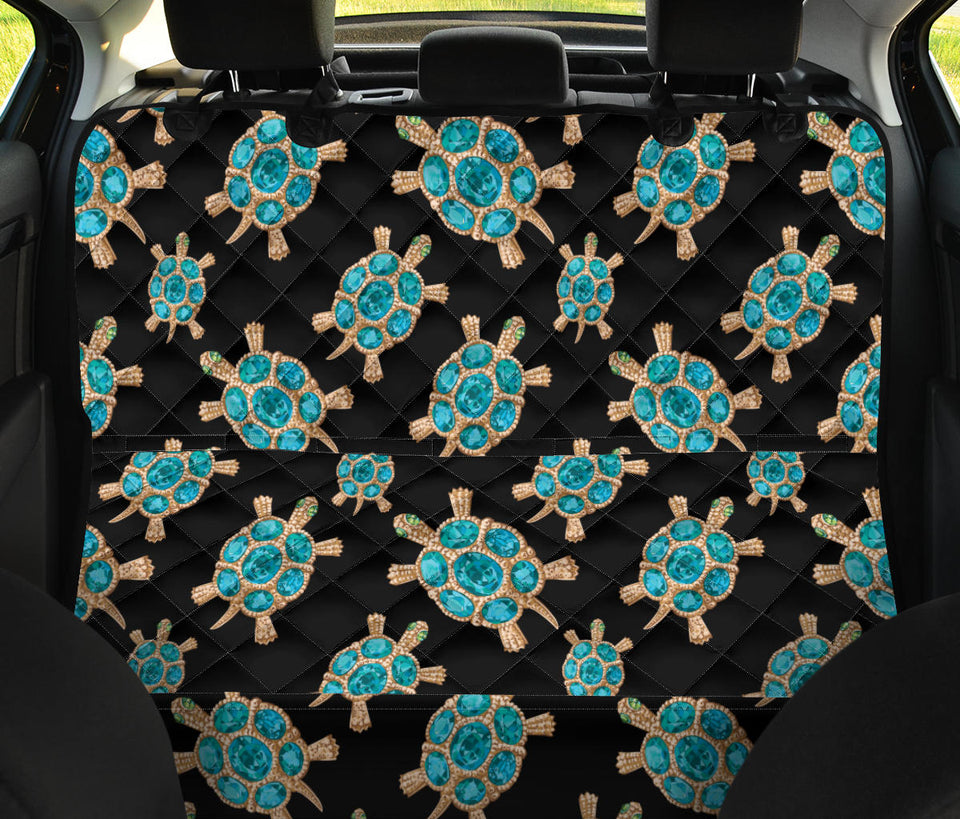 Sea Turtle Blue Stone Pattern Dog Car Seat Covers