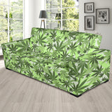 Canabis Marijuana Weed Pattern Print Design 01 Sofa Slipcover