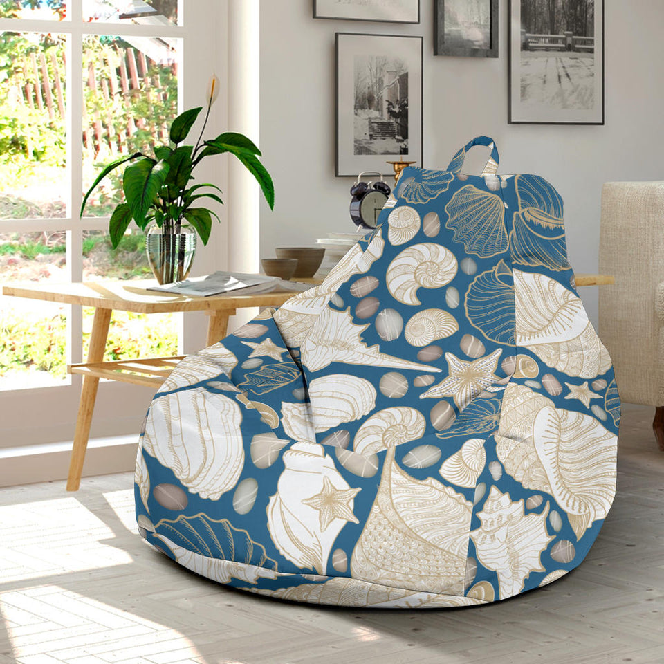 Shell Polynesian Tribal Design Pattern Bean Bag Cover
