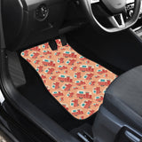 Camper Van Pattern Print Design 03 Front Car Mats