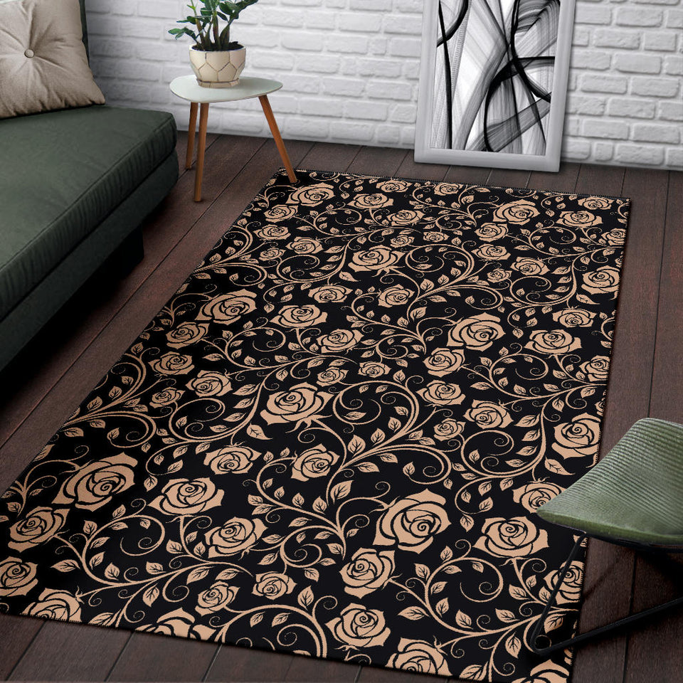Rose Pattern Print Design 04 Area Rug