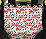 Red Mushroom Dot Pattern Dog Car Seat Covers