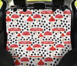Red Mushroom Dot Pattern Dog Car Seat Covers