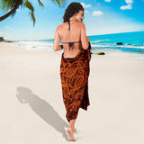 Cocoa Beans Tribal Polynesian Pattern Sarong