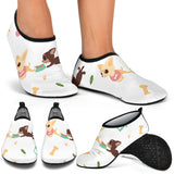 Cute Chihuahua Puppie Pattern Aqua Shoes