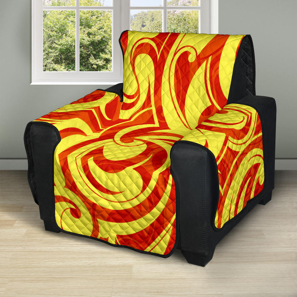Fire flame design pattern Recliner Cover Protector