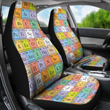 Chemistry Periodic Table Pattern Print Design 01 Universal Fit Car Seat Covers