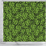 Green Hop Pattern Shower Curtain Fulfilled In US