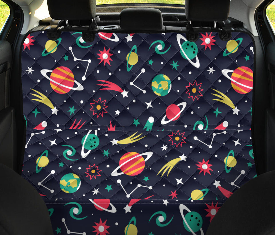 Colorful Space Pattern Planet Star Dog Car Seat Covers