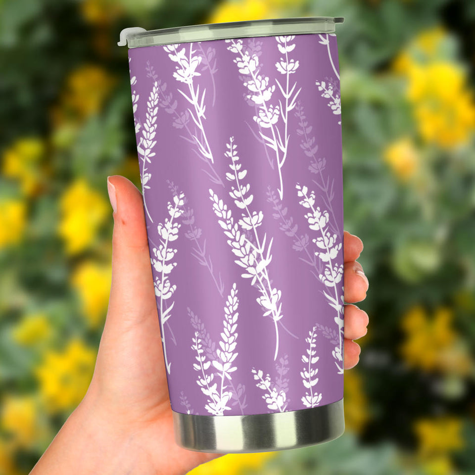 Lavender Flowers Purple Pattern Tumbler