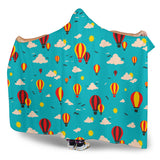 Hot Air Balloon Sky Pattern Hooded Blanket