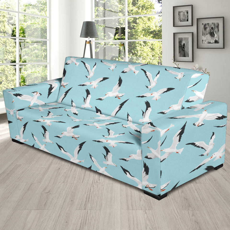 Seagull Pattern Print Design 01  Sofa Slipcover