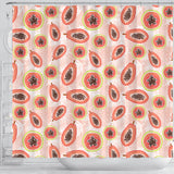 Papaya Leaves Pattern Shower Curtain Fulfilled In US