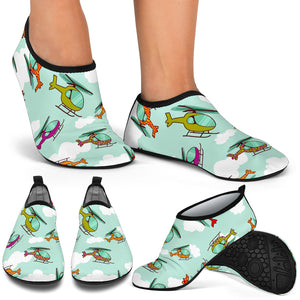 Helicopter Design Pattern Aqua Shoes