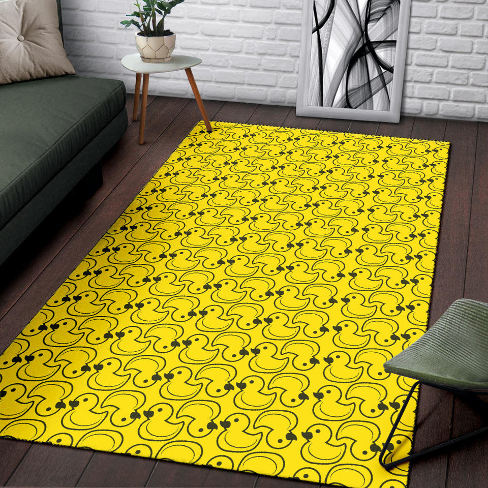 Duck Toy Pattern Print Design 02 Area Rug
