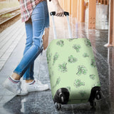 Broccoli Sketch Pattern Luggage Covers