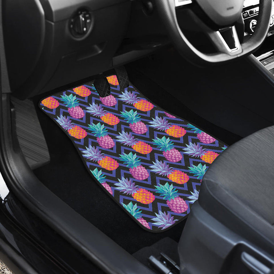 Pineapples Pattern Zigzag Background Front Car Mats