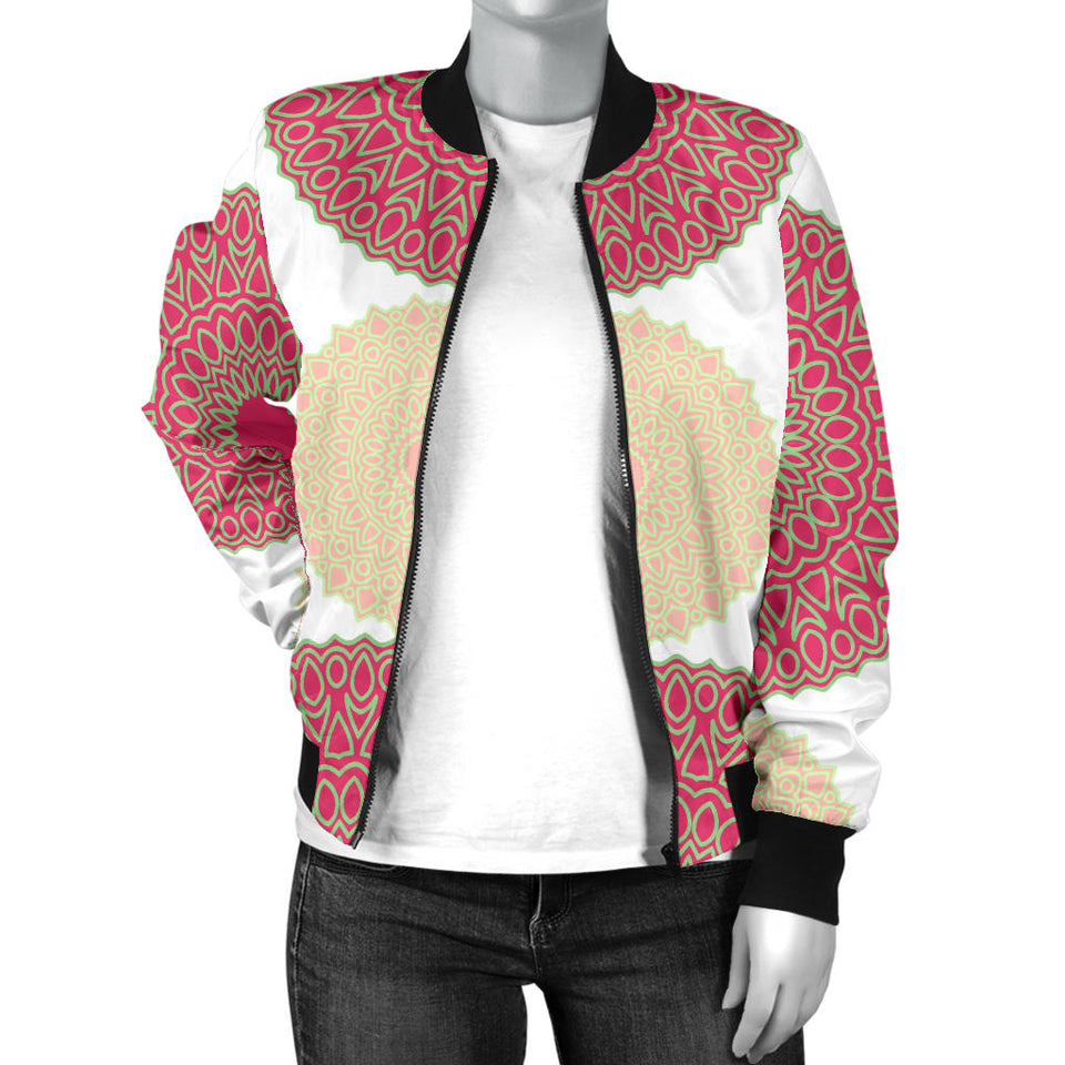 Circle Indian Pattern Women'S Bomber Jacket