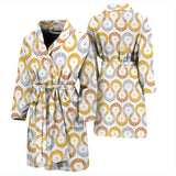 Horseshoes Pattern Print Design 03 Men's Bathrobe