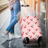 Cherry Pattern Pink Background Luggage Covers