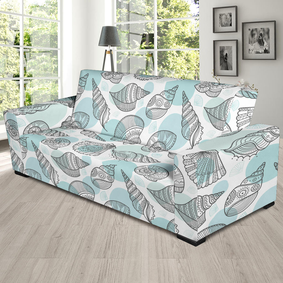 Shell Polynesian Tribal  Sofa Slipcover