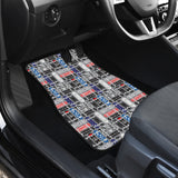 Skate Board Pattern Print Design 04 Front Car Mats