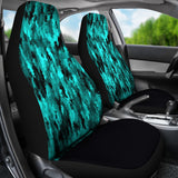Coral Teal Camo Car Seat Covers