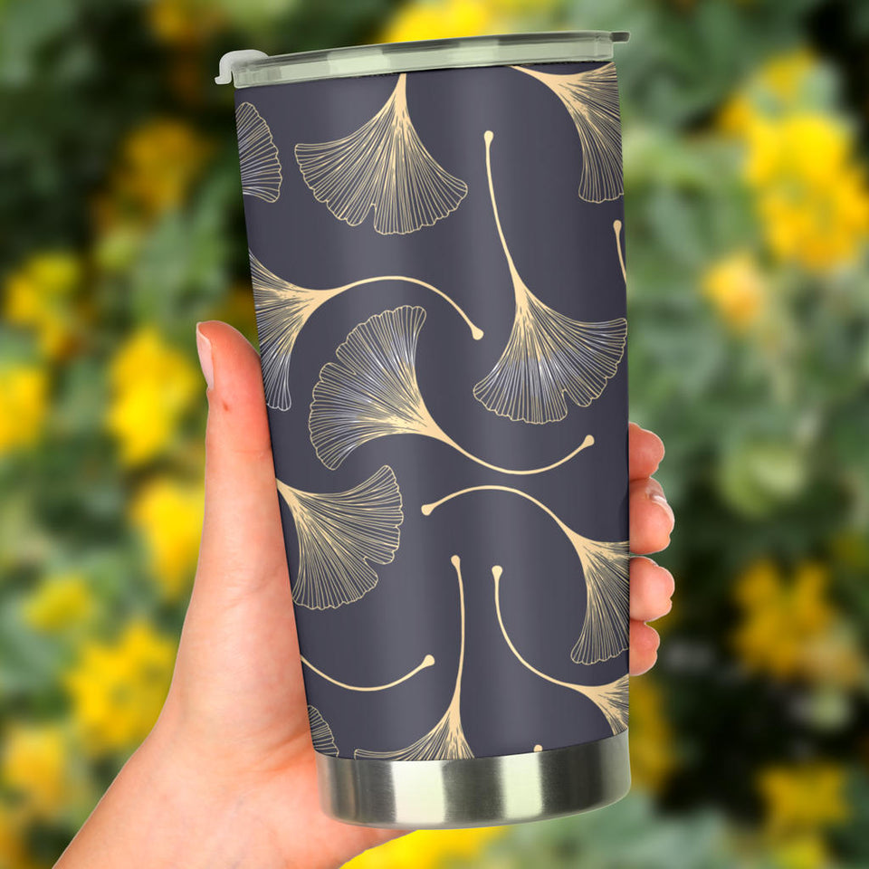 Gold Ginkgo Leaves Tumbler