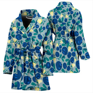 Blueberry Design Pattern Women'S Bathrobe
