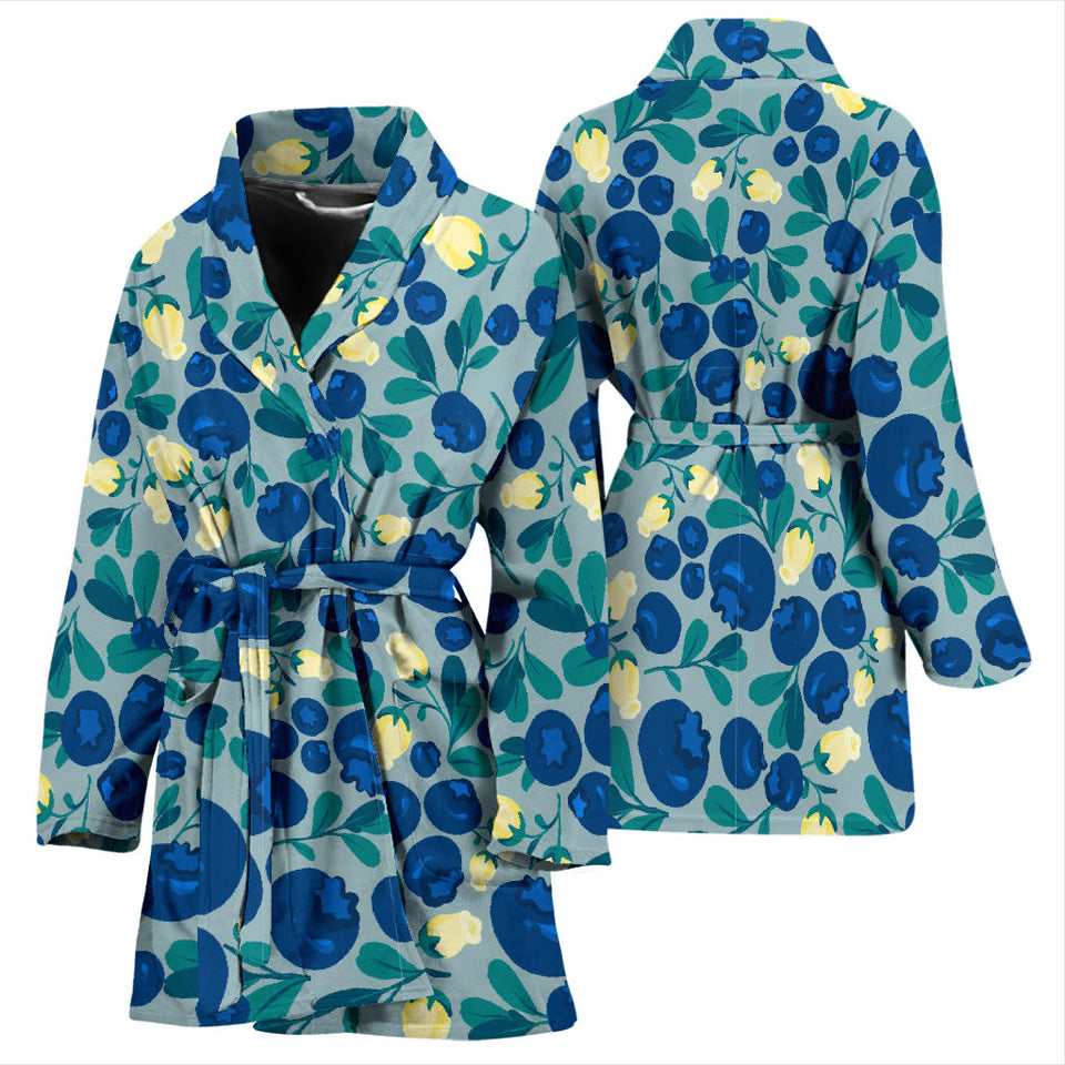 Blueberry Design Pattern Women'S Bathrobe