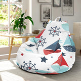 Cute Color Paper Sailboat Pattern Bean Bag Cover