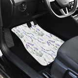Hand Painting Watercolor Lavender Front Car Mats
