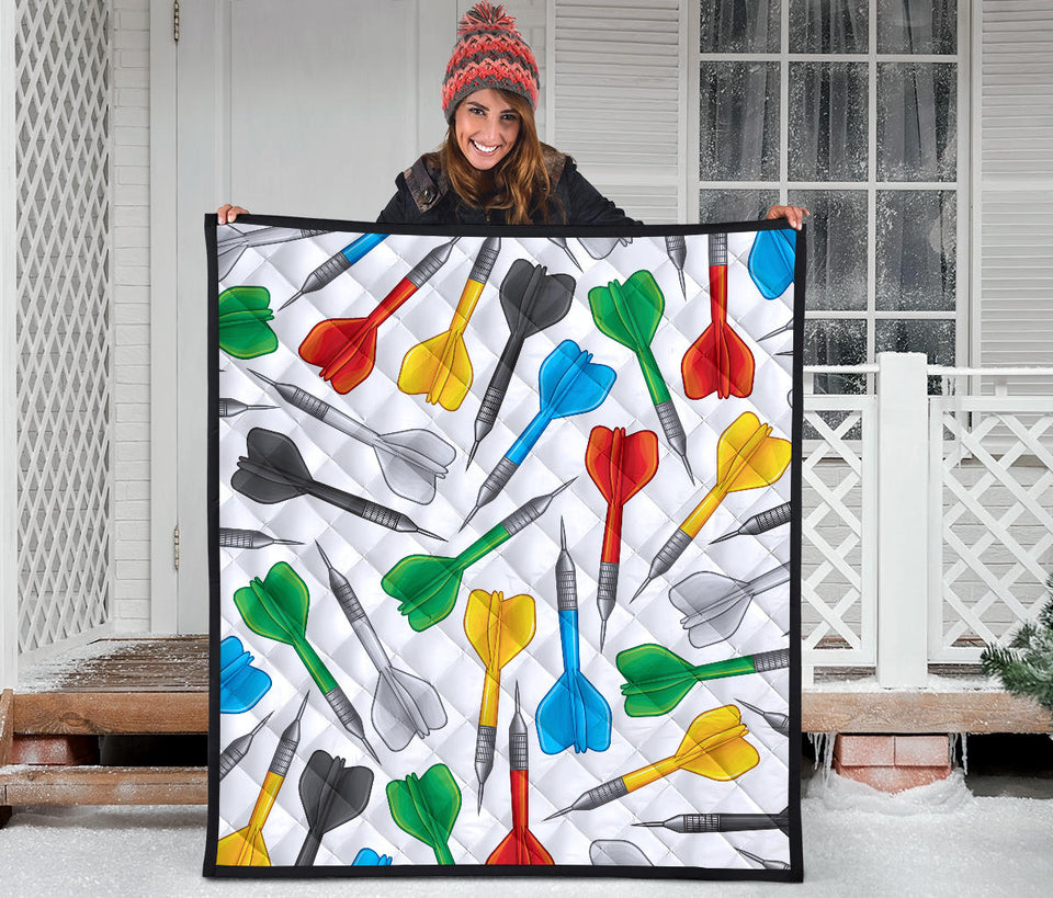 Darts Pattern Print Design 03 Premium Quilt