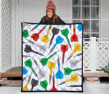 Darts Pattern Print Design 03 Premium Quilt