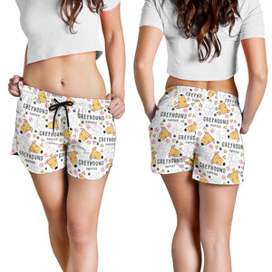 Greyhound Pattern Print Design 03 Women Shorts