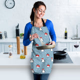 Cute Penguin Christmas Snow Pattern Adjustable Apron