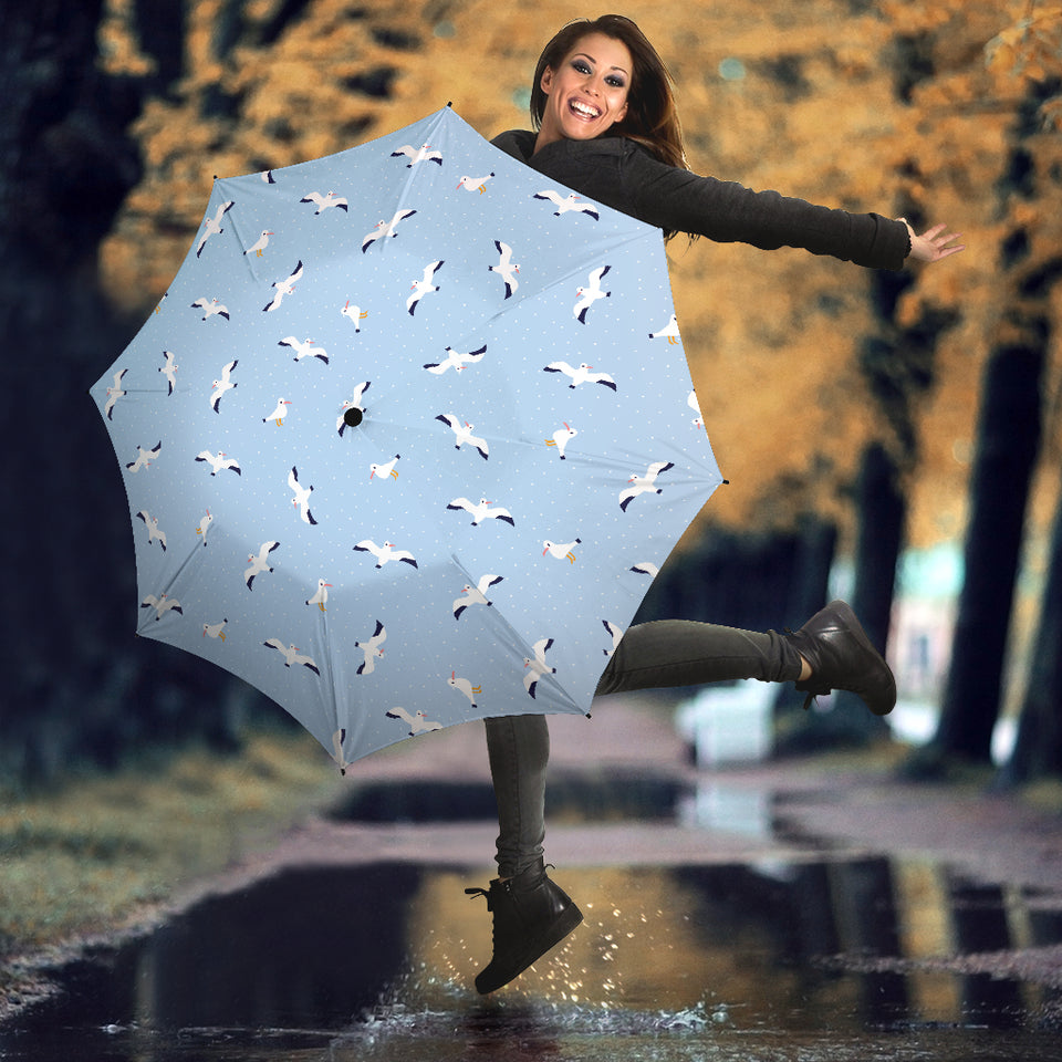 Seagull Pattern Print Design 02 Umbrella