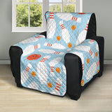 Bowling ball bowling pins blue blackground Recliner Cover Protector