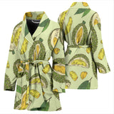 Durian Leaves Pattern Background Women'S Bathrobe