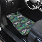 White Bengal Tigers Tropical Plant  Front Car Mats