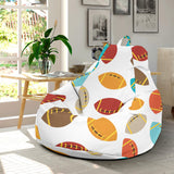 Colorful American Football Ball Pattern Bean Bag Cover