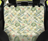Hand Drawn Sea Turtle Fish Pattern Dog Car Seat Covers