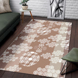 Beautiful Hexagon Japanese  Pattern Area Rug