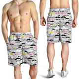 Mustache Beard Pattern Print Design 02 Men Shorts