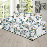 Peacock Feather Pattern Sofa Slipcover
